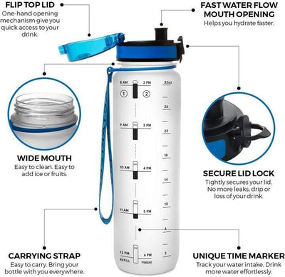 Dog Hair - Personalized Custom Water Tracker Bottle