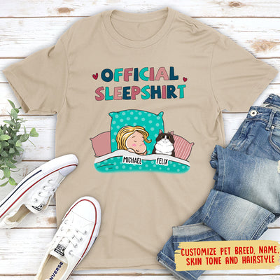 Pet Official Sleepshirt - Personalized Custom Unisex T-shirt