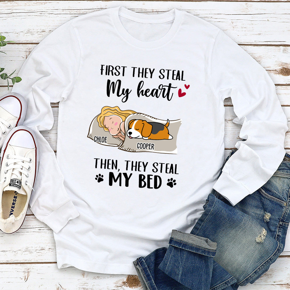 My Heart My Bed - Personalized Custom Long Sleeve