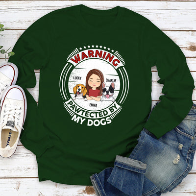 Pawtected By My Dog - Personalized Custom Long Sleeve T-shirt