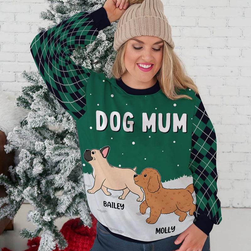 Dog Mum Dad - Personalized Custom All-Over-Print Sweatshirt