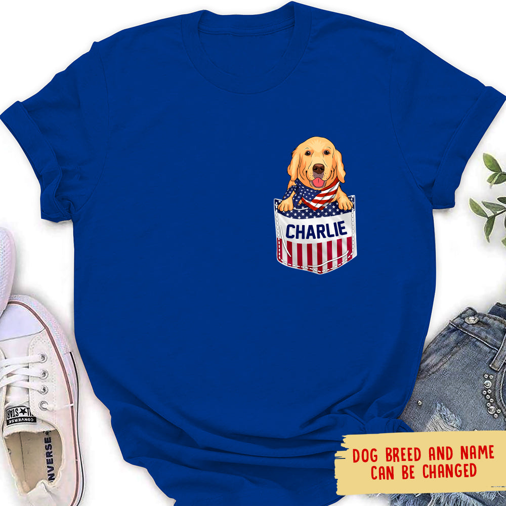 U.S Pocket Dog - Personalized Custom Women's T-shirt 