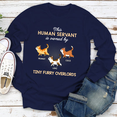 Human Servant Owned By- Personalized Custom Long Sleeve T-shirt