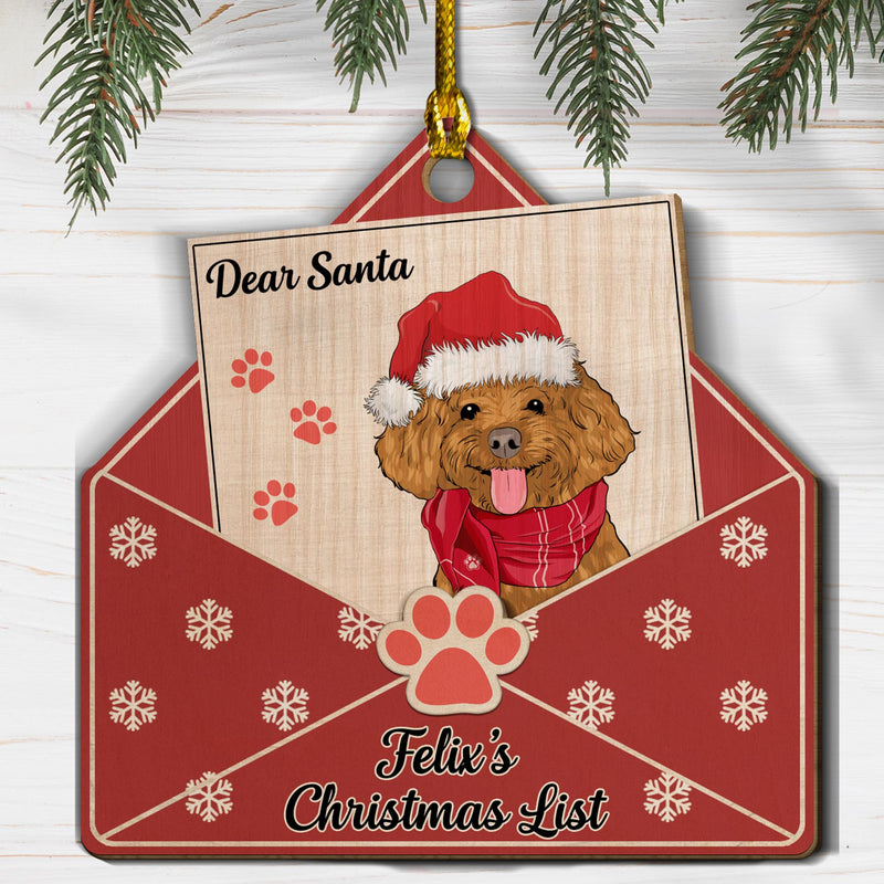 Dear Santa - Personalized Custom 1-layered Wood Ornament