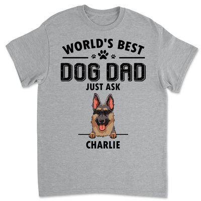 World's Best Dog Dad 1 - Personalized Custom Unisex T-shirt