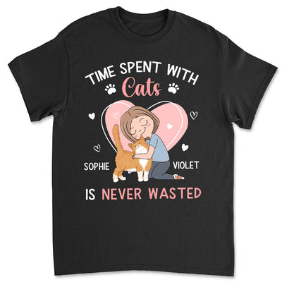 Spent Cat Time - Personalized Custom Unisex T-shirt