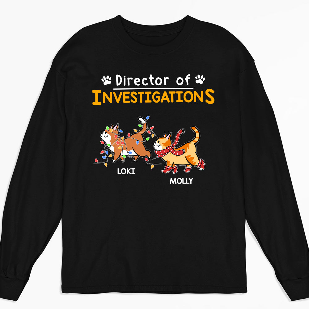 Director Of Investigation- Personalized Custom Long Sleeve T-shirt