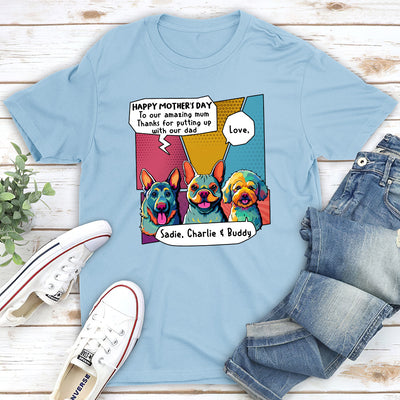 Pop Art Amazing Dad - Personalized Custom Unisex T-shirt