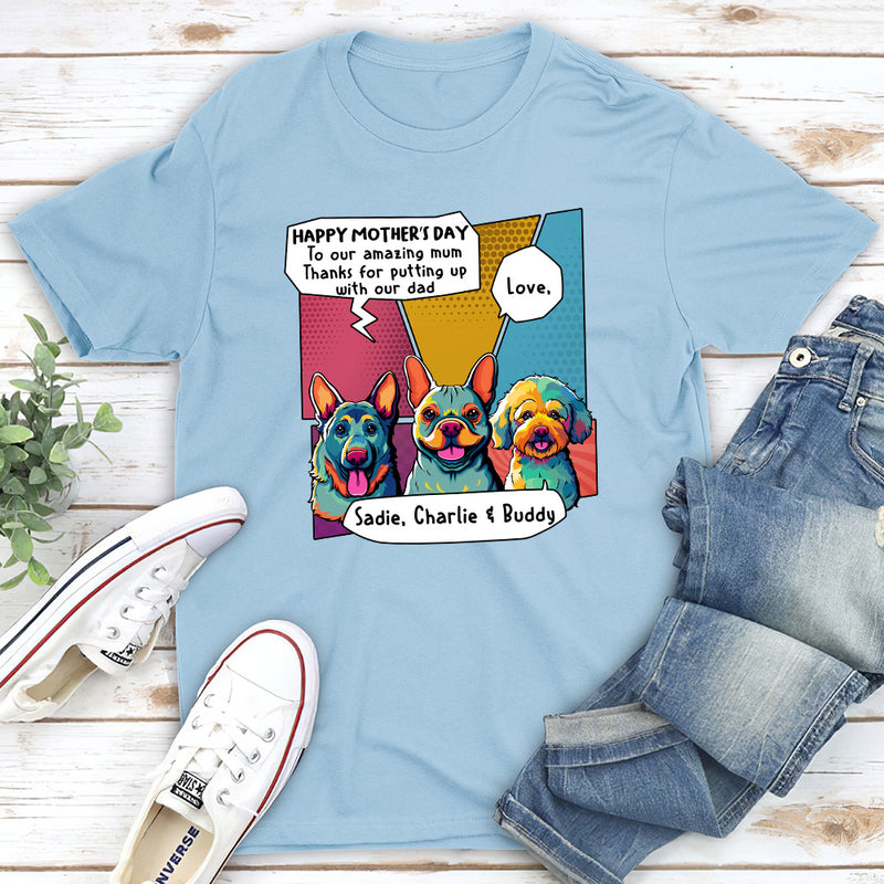 Pop Art Amazing Mom/Dad - Personalized Custom Unisex T-shirt