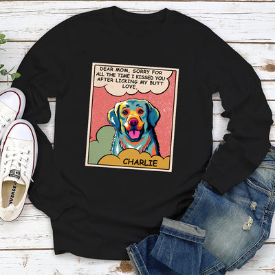 Dog Kissing You - Personalized Custom Long Sleeve T-shirt