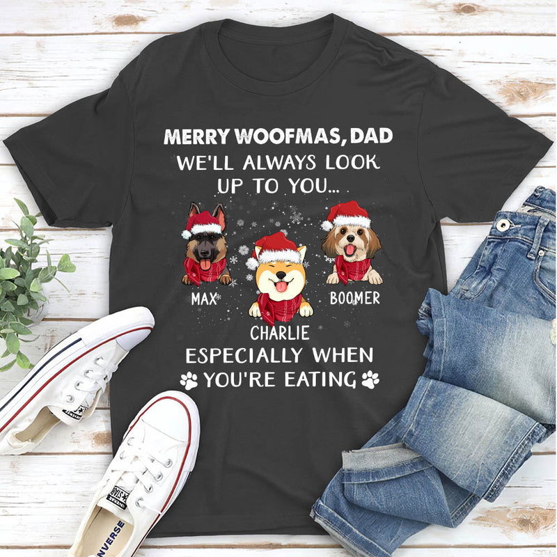 Look Up To You Christmas - Personalized Custom Unisex T-shirt