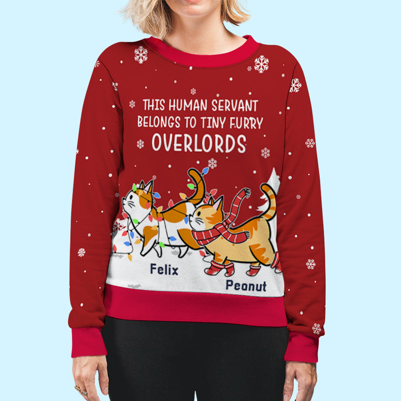 Tiny Furry Overlords - Personalized Custom All-Over-Print Sweatshirt