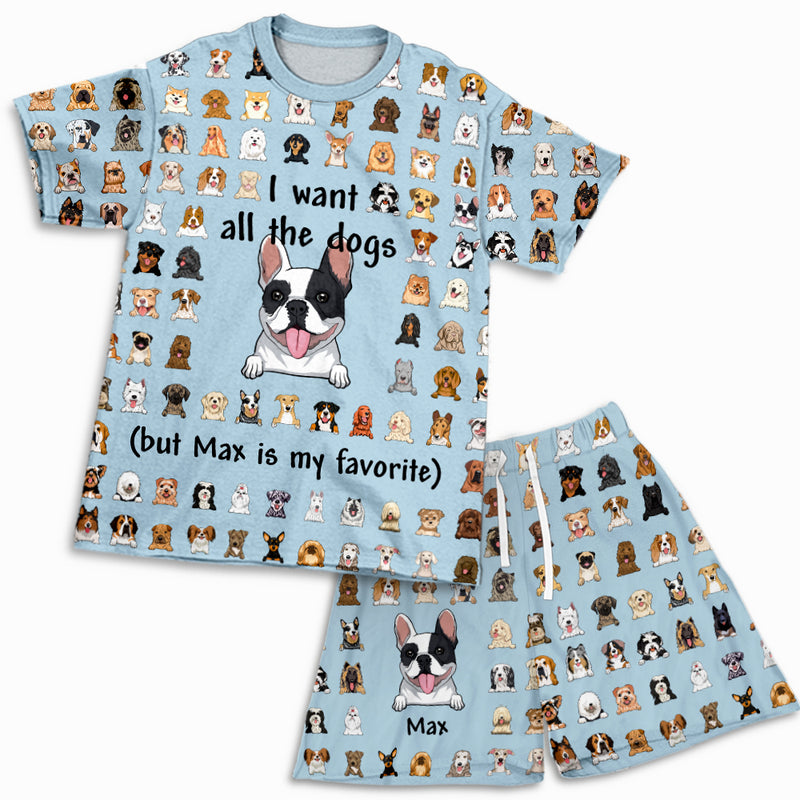 My Dog Is My Favorite - Personalized Custom Short Pajama Set