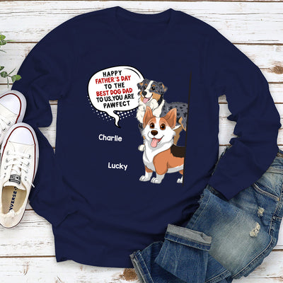 Pawfect Dog Mom - Personalized Custom Long Sleeve T-shirt