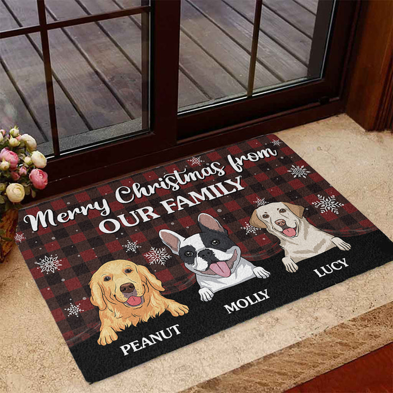 Merry Christmas - Personalized Custom Doormat