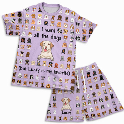 My Dog Is My Favorite - Personalized Custom Short Pajama Set