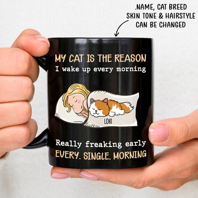 My Cat Is The Reason - Personalized Custom Coffee Mug