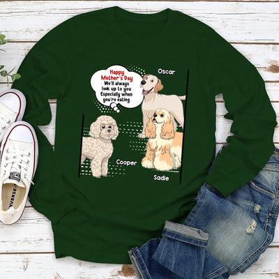 Always Look Up To Mommy - Personalized Custom Long Sleeve T-shirt