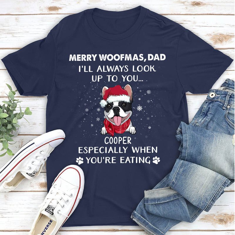 Look Up To You Christmas - Personalized Custom Unisex T-shirt