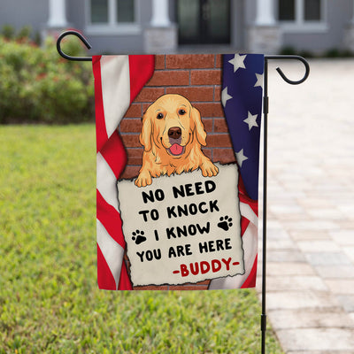 No Need To Knock - Personalized Custom Garden Flag