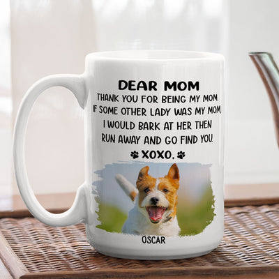 Dear Mom Xoxo Photo - Personalized Custom Coffee Mug