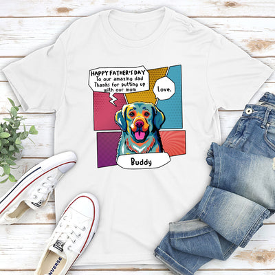 Pop Art Amazing Dad - Personalized Custom Unisex T-shirt