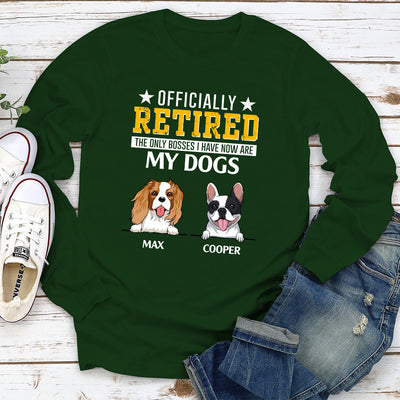 Officially Retired - Personalized Custom Long Sleeve T-shirt