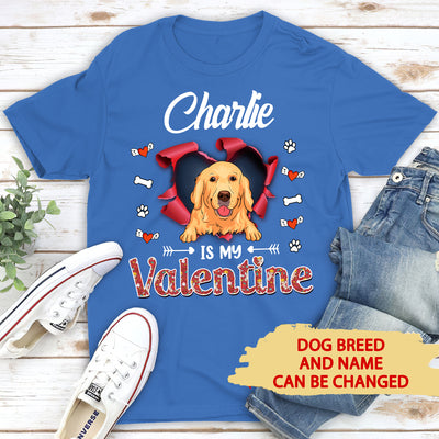 Dog Valentine 2 - Personalized Custom Unisex T-shirt