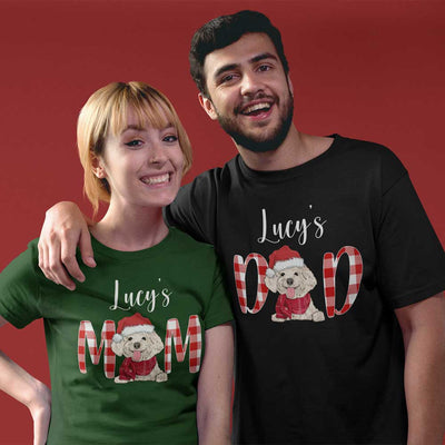 Christmas Dog Mom/Dad - Personalized Custom Unisex T-shirt