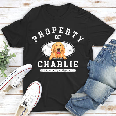 Property Of My Dog - Personalized Custom Unisex T-shirt