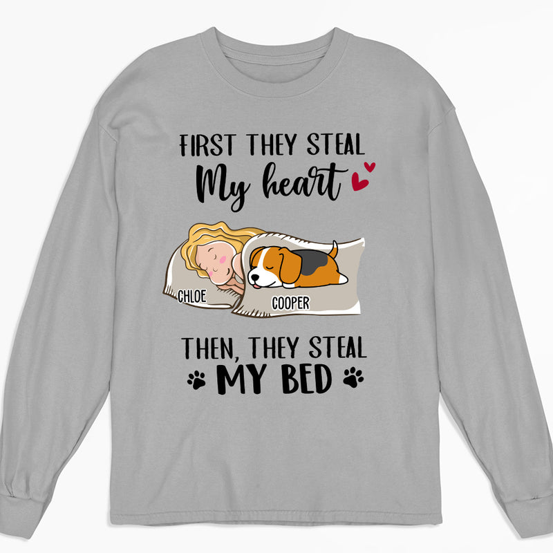 My Heart My Bed - Personalized Custom Long Sleeve