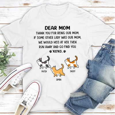 Dear Cat Mom - Personalized Custom Unisex T-shirt
