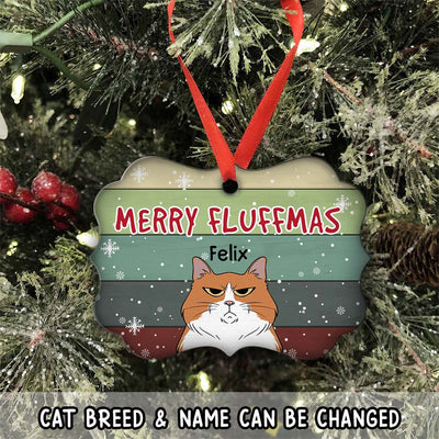 Merry Fluffmas - Personalized Custom Aluminum Ornament