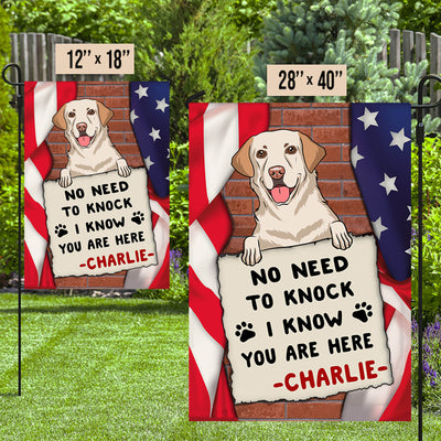 No Need To Knock - Personalized Custom Garden Flag