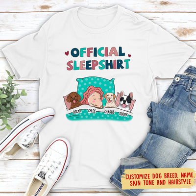 Dog Official Sleepshirt - Personalized Custom Premium T-shirt