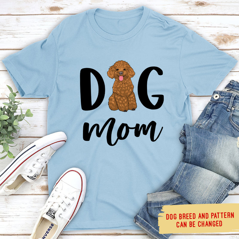 Dog Mom Pattern - Personalized Custom Unisex T-shirt