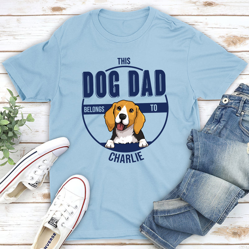 This Dad Belongs - Personalized Custom Unisex T-shirt