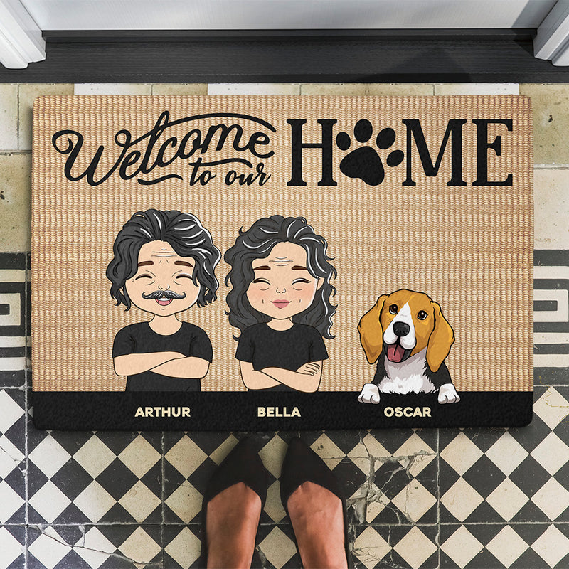 Welcome To Our Home - Personalized Custom Doormat