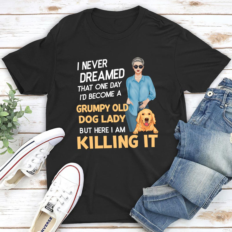 Dog Lady - Personalized Custom Premium T-shirt