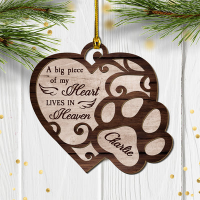 A Big Piece Of My Heart - Personalized Custom 2-layered Wood Ornament