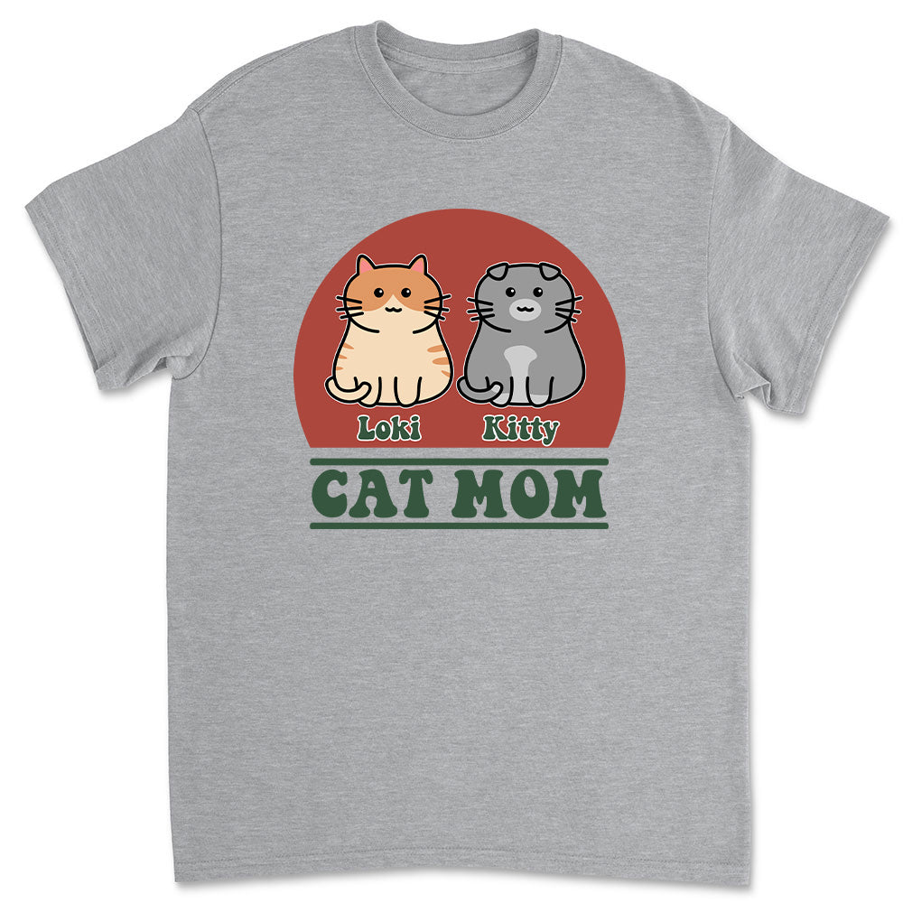 Discover Cute Cat Mom - Personalized Custom Unisex T-shirt 