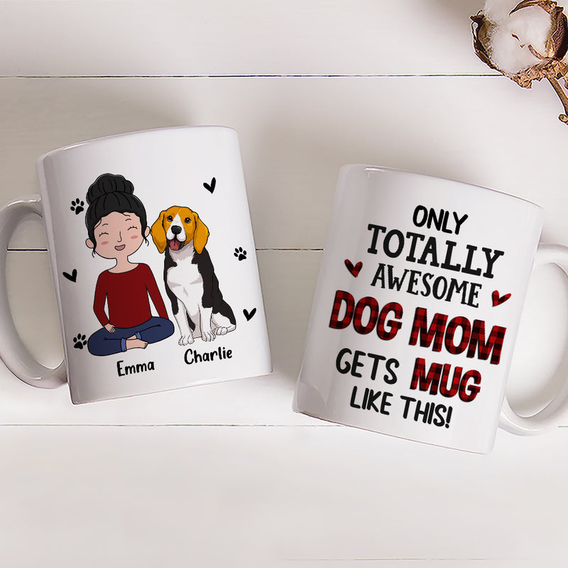 Awesome Dog Mom 1 - Personalized Custom Coffee Mug