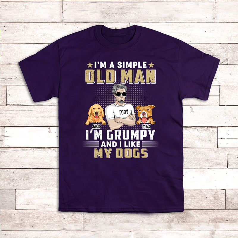 Grumpy Simple Old Man - Personalized Custom Unisex T-shirt