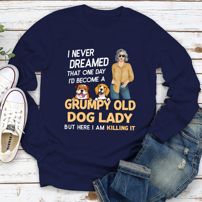 Dog Lady - Personalized Custom Long Sleeve T-shirt