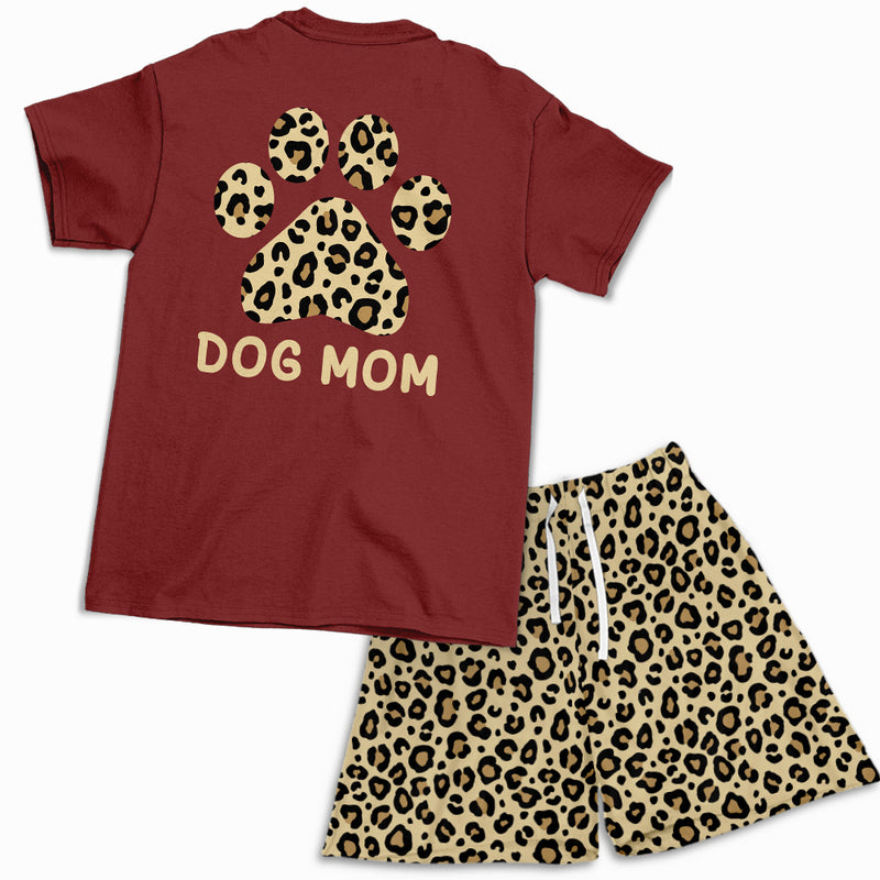 Leopard Dog Paw - Short Pajama Set