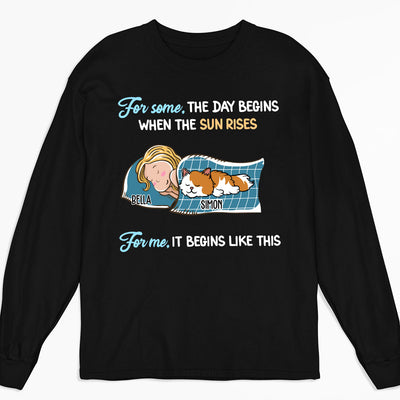 How My Day Begins - Personalized Custom Long Sleeve