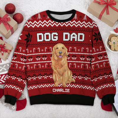 Happy Dog Mom - Personalized Custom All-Over-Print Sweatshirt