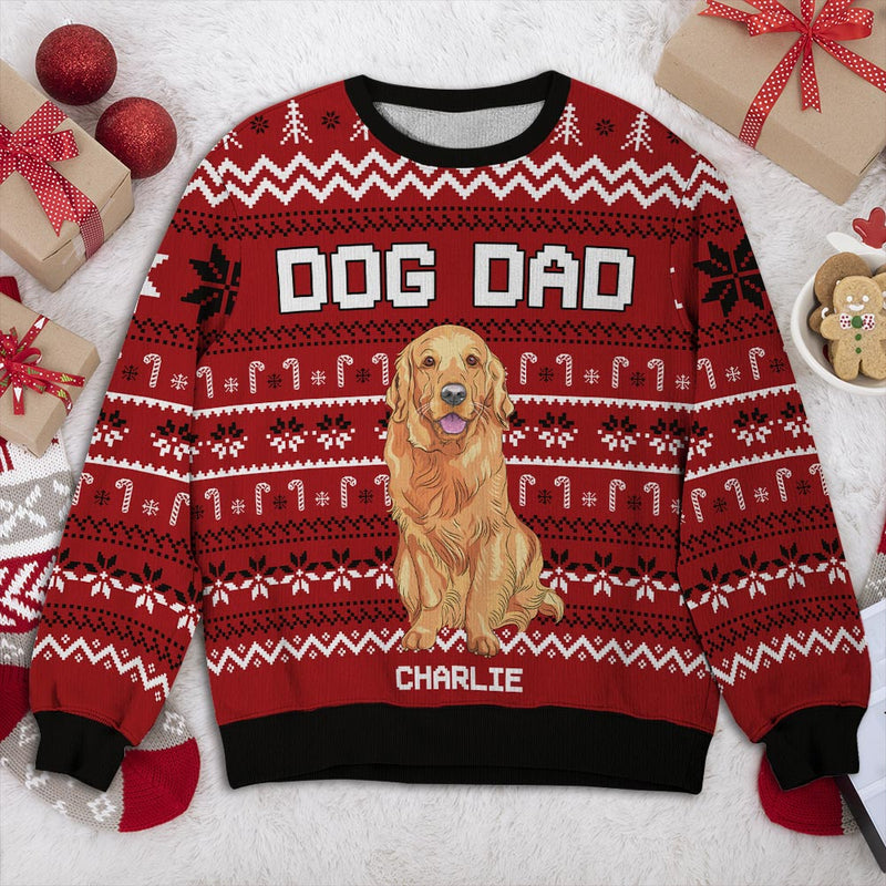 Happy Dog Mom - Personalized Custom All-Over-Print Sweatshirt