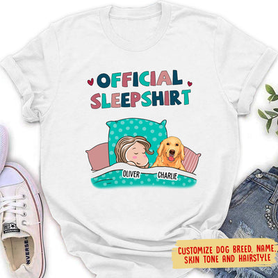 Dog Official Sleepshirt - Personalized Custom Women's T-shirt