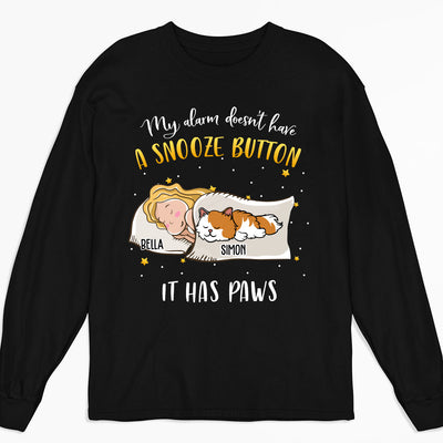 My Alarm Has Paws - Personalized Custom Long Sleeve T-shirt